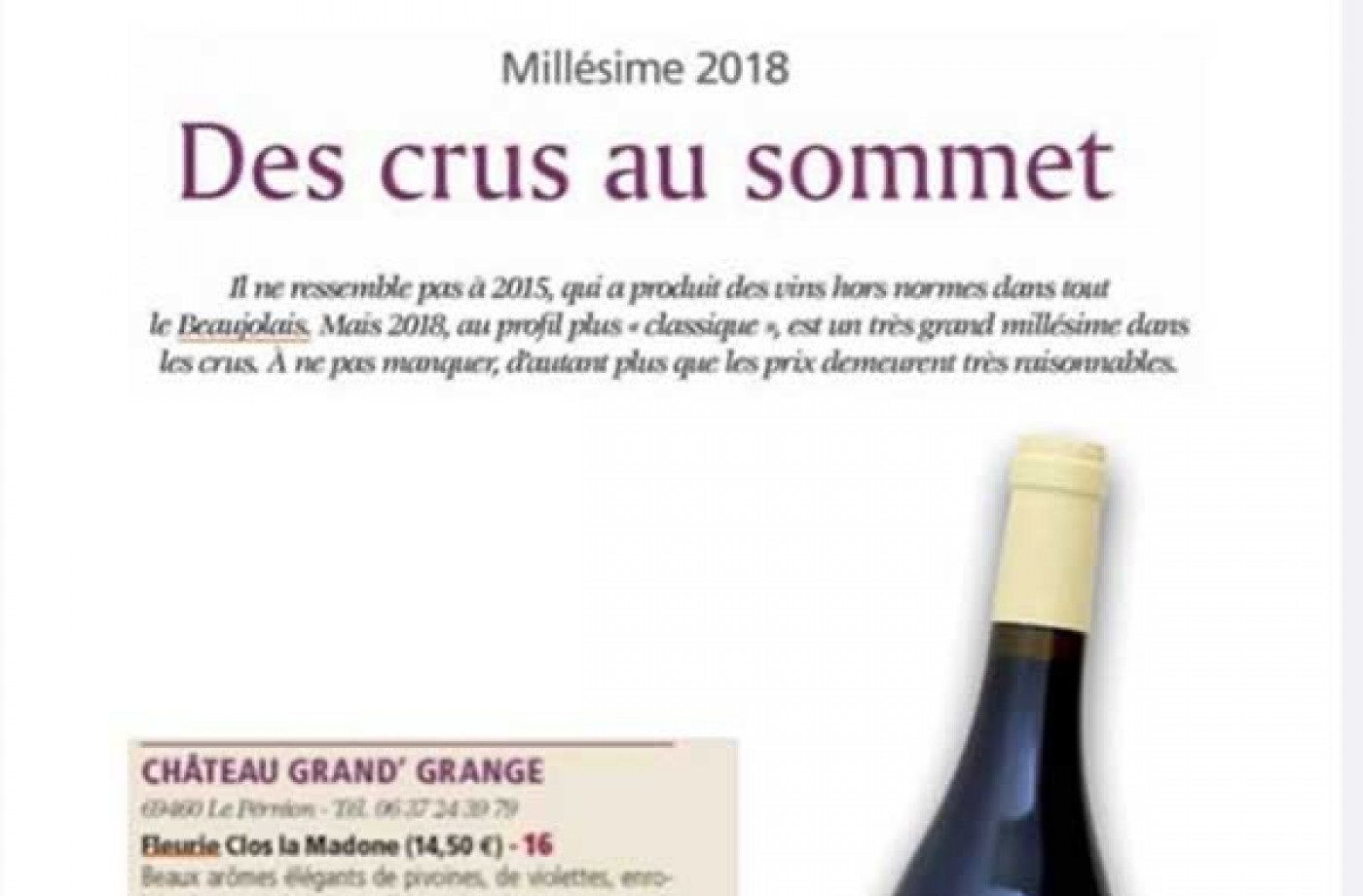 Notre Fleurie mis en avant